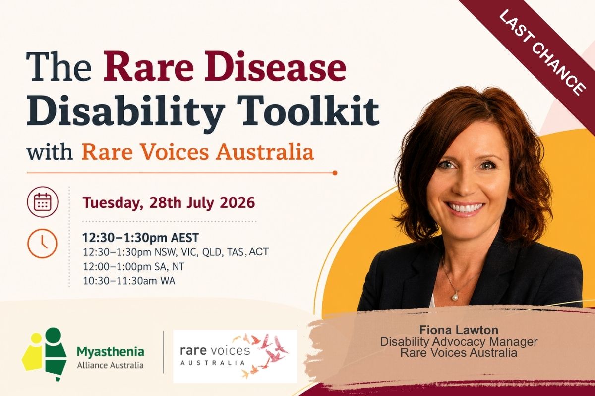 Last chance to register for the Rare Disease Disability Toolkit webinar with Fiona Lawton