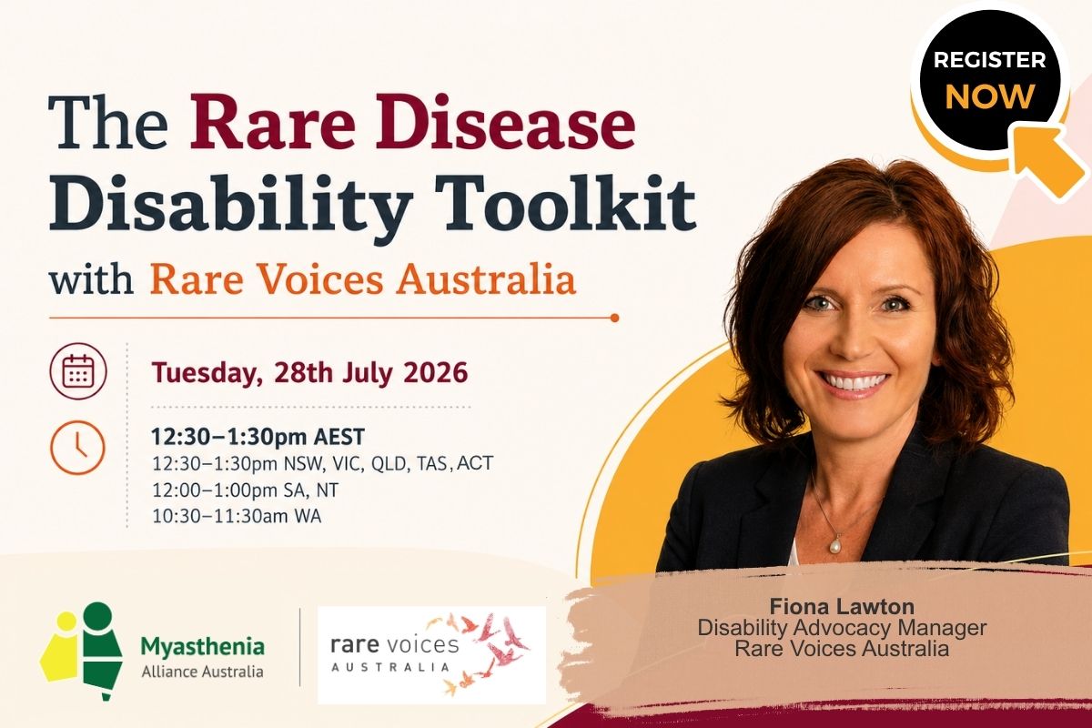 Register now for the Rare Disease Disability Toolkit webinar with Fiona Lawton from Rare Voices Australia